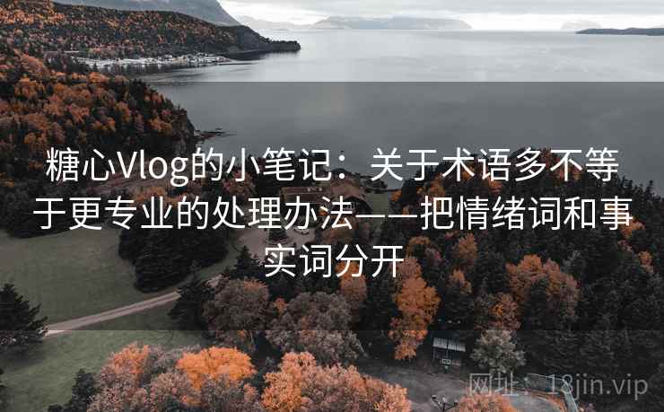 糖心Vlog的小笔记：关于术语多不等于更专业的处理办法——把情绪词和事实词分开
